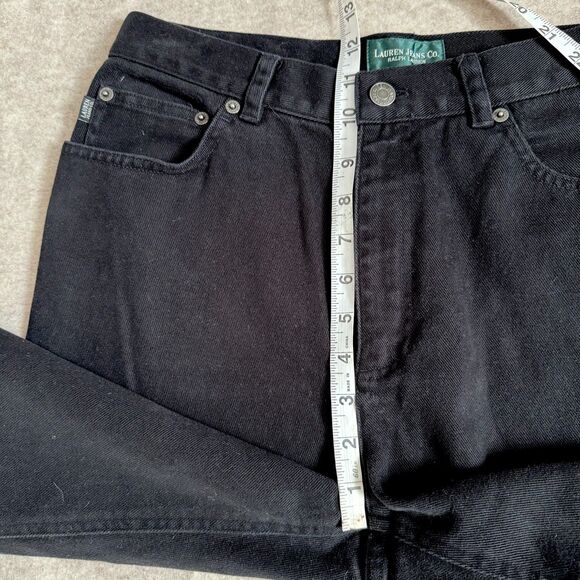 Vtg y2k Ralph Lauren black straight high rise jeans women’s 10 (fits 6/8) READ - Picture 8 of 10